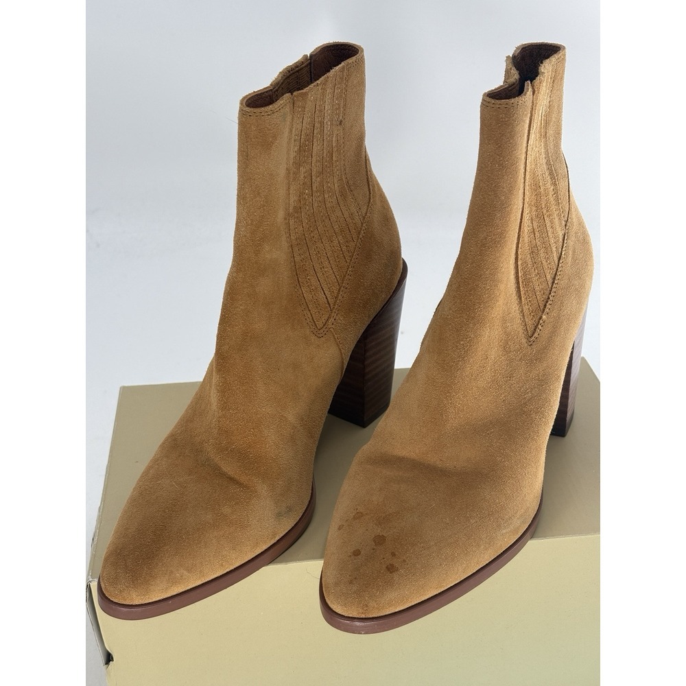 RAG &‎ BONE Rover Boots High Suede Leather Ankle Women Size 38 / 8 Tan Chelsea - Picture 3 of 13